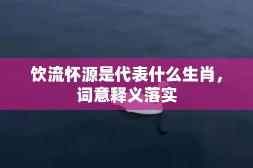 饮流怀源是代表什么生肖，词意释义落实