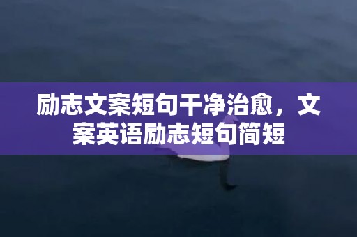 励志文案短句干净治愈，文案英语励志短句简短