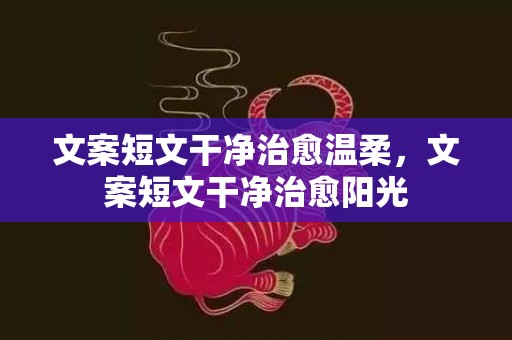 文案短文干净治愈温柔，文案短文干净治愈阳光