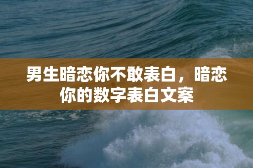 男生暗恋你不敢表白，暗恋你的数字表白文案