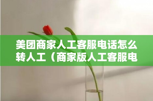 美团商家人工客服电话怎么转人工（商家版人工客服电话是多少）