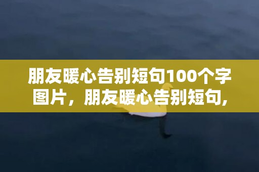 朋友暖心告别短句100个字图片，朋友暖心告别短句,祝福