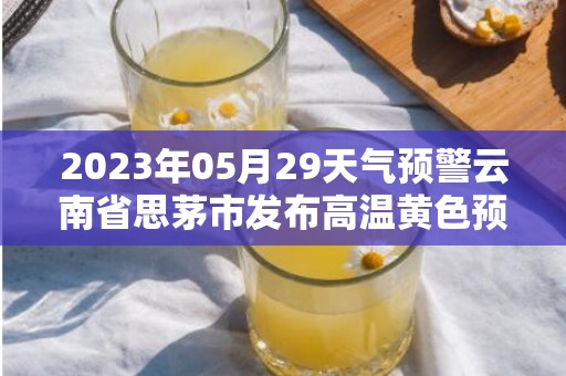 2023年05月29天气预警云南省思茅市发布高温黄色预警