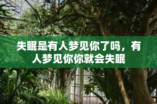 失眠是有人梦见你了吗，有人梦见你你就会失眠