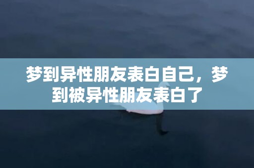 梦到异性朋友表白自己，梦到被异性朋友表白了