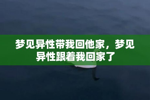 梦见异性带我回他家，梦见异性跟着我回家了