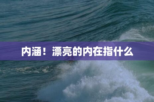 内涵！漂亮的内在指什么