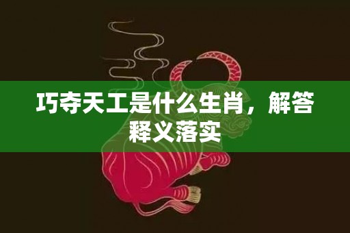 巧夺天工是什么生肖，解答释义落实