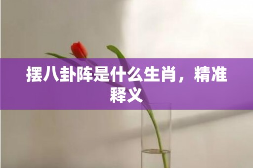 摆八卦阵是什么生肖，精准释义