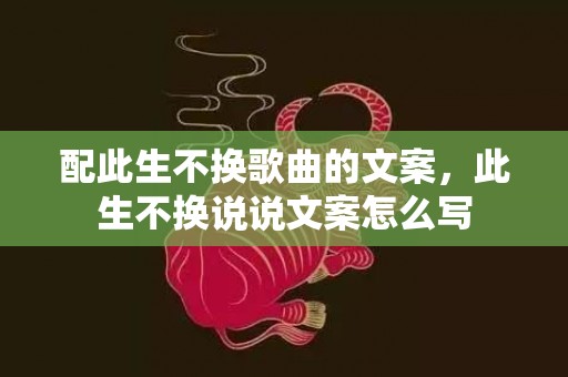 配此生不换歌曲的文案，此生不换说说文案怎么写