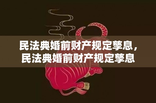 民法典婚前财产规定孳息，民法典婚前财产规定孳息