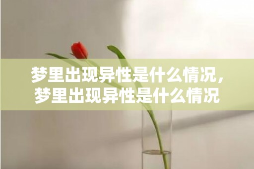 梦里出现异性是什么情况，梦里出现异性是什么情况