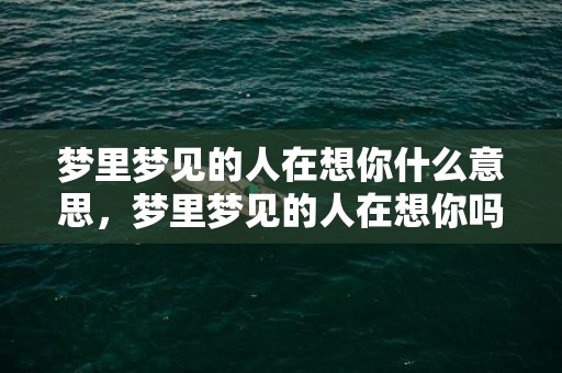 梦里梦见的人在想你什么意思，梦里梦见的人在想你吗