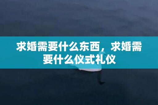 求婚需要什么东西，求婚需要什么仪式礼仪