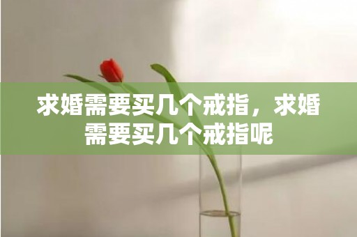 求婚需要买几个戒指，求婚需要买几个戒指呢