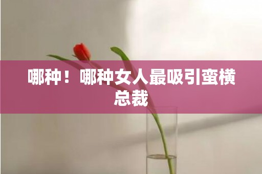 哪种！哪种女人最吸引蛮横总裁