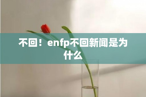 不回！enfp不回新闻是为什么