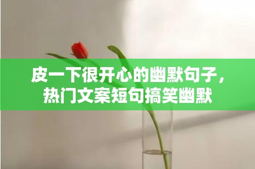 皮一下很开心的幽默句子，热门文案短句搞笑幽默