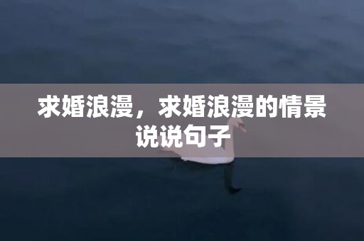 求婚浪漫，求婚浪漫的情景说说句子