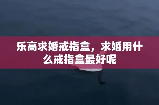 乐高求婚戒指盒，求婚用什么戒指盒最好呢