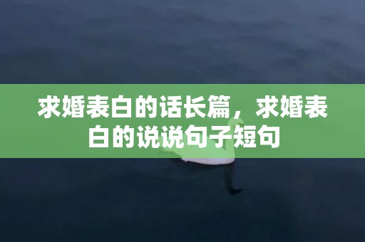 求婚表白的话长篇，求婚表白的说说句子短句