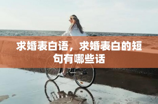 求婚表白语，求婚表白的短句有哪些话