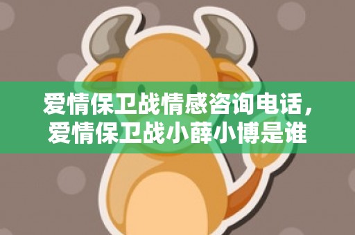 爱情保卫战情感咨询电话，爱情保卫战小薛小博是谁