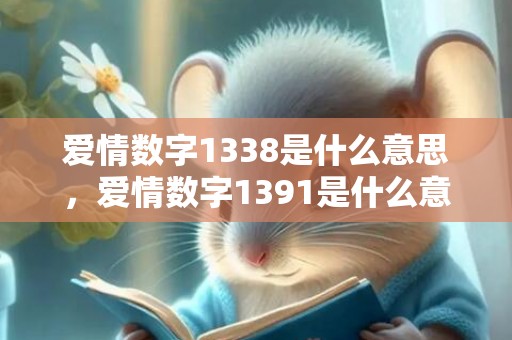 爱情数字1338是什么意思，爱情数字1391是什么意思