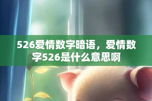 526爱情数字暗语，爱情数字526是什么意思啊