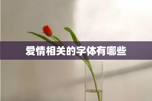 爱情相关的字体有哪些