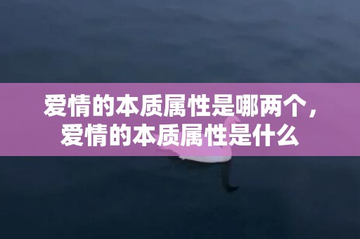 爱情的本质属性是哪两个，爱情的本质属性是什么