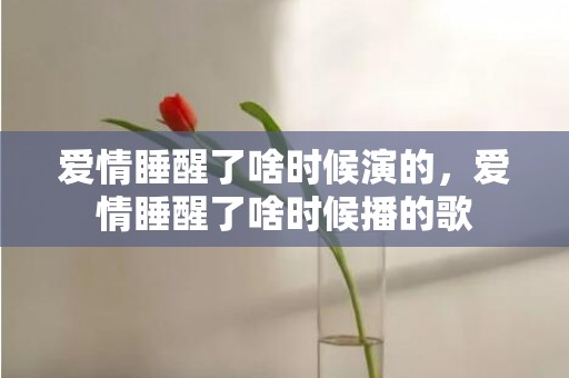 爱情睡醒了啥时候演的，爱情睡醒了啥时候播的歌