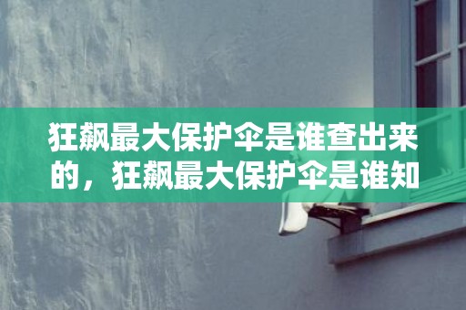 狂飙最大保护伞是谁查出来的，狂飙最大保护伞是谁知乎