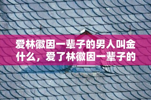 爱林徽因一辈子的男人叫金什么，爱了林徽因一辈子的人是谁