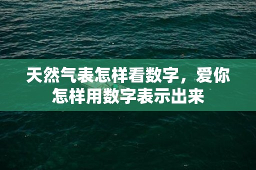 天然气表怎样看数字，爱你怎样用数字表示出来