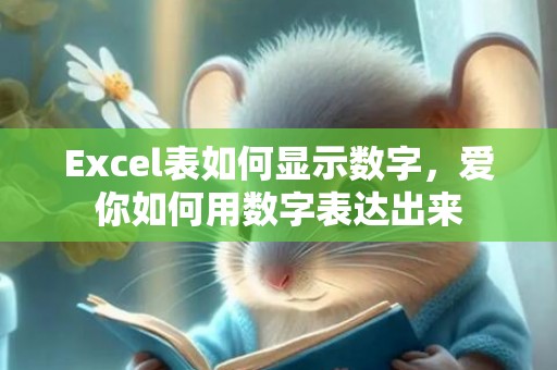 Excel表如何显示数字，爱你如何用数字表达出来