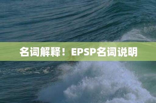 名词解释！EPSP名词说明