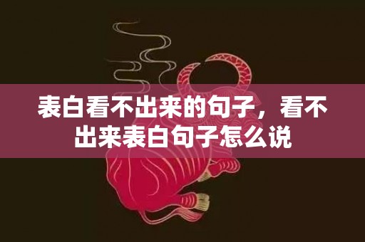 表白看不出来的句子，看不出来表白句子怎么说