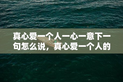 真心爱一个人一心一意下一句怎么说，真心爱一个人的一段话