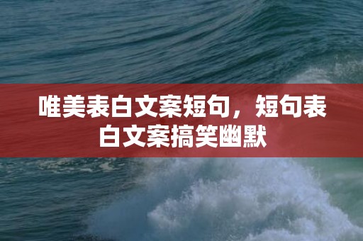 唯美表白文案短句，短句表白文案搞笑幽默