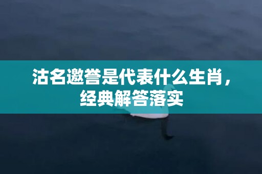 沽名邀誉是代表什么生肖，经典解答落实