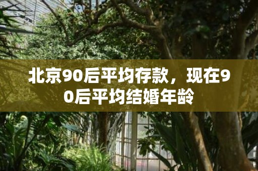 北京90后平均存款，现在90后平均结婚年龄