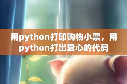 用python打印购物小票，用python打出爱心的代码