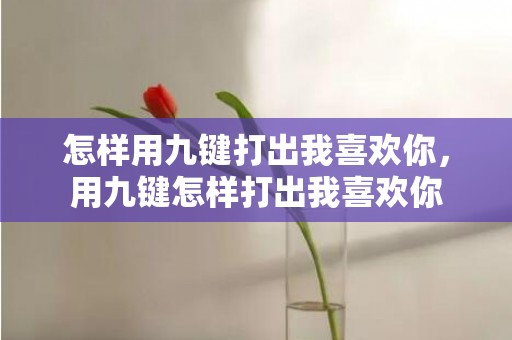 怎样用九键打出我喜欢你，用九键怎样打出我喜欢你