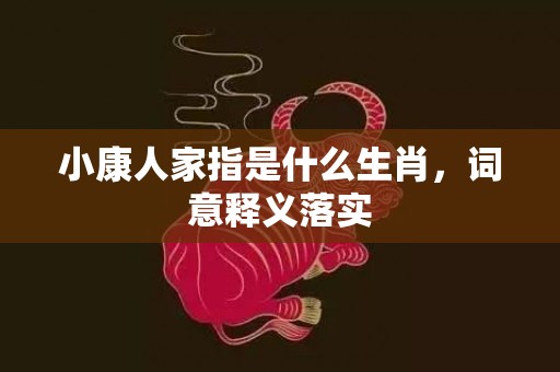 小康人家指是什么生肖，词意释义落实