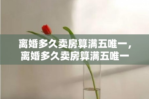 离婚多久卖房算满五唯一，离婚多久卖房算满五唯一