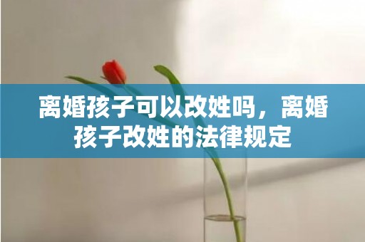 离婚孩子可以改姓吗，离婚孩子改姓的法律规定