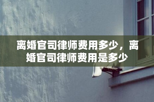 离婚官司律师费用多少，离婚官司律师费用是多少