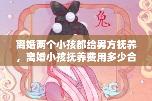 离婚两个小孩都给男方抚养，离婚小孩抚养费用多少合适