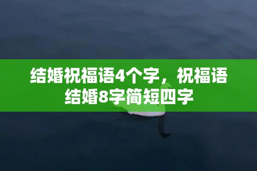 结婚祝福语4个字，祝福语结婚8字简短四字